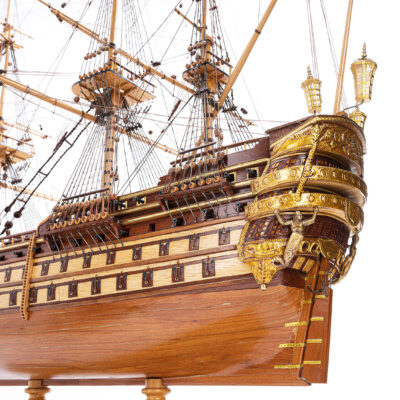 Maquette de collection - Mistral Maquettes - La Bretagne - 92 cm - vue bâbord château arrière