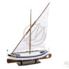 Maquette du Pointu avec Voile - Bateau de Pêche de Provence - Maquette en bois, Montée, Prête à Exposer