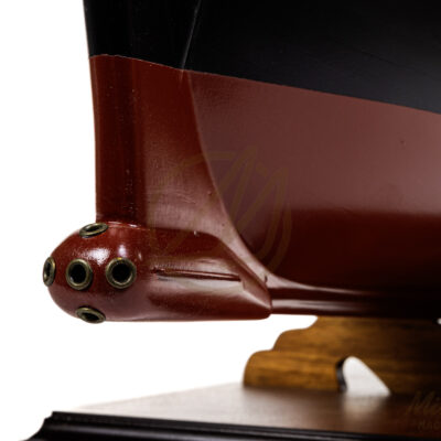 Maquette de la Calypso - Navire d'exploration du Commandant Cousteau - Maquette en bois, Montée, Prête à Exposer