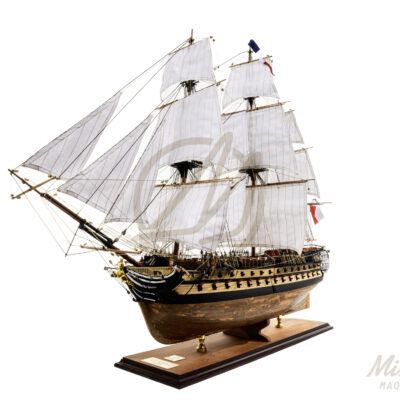 Maquette du Bucentaure - Vaisseau-Amiral Français au cours de la Bataille de Trafalgar 1805 - Maquette en bois Montée, Prête à Exposer - Qualité Musée