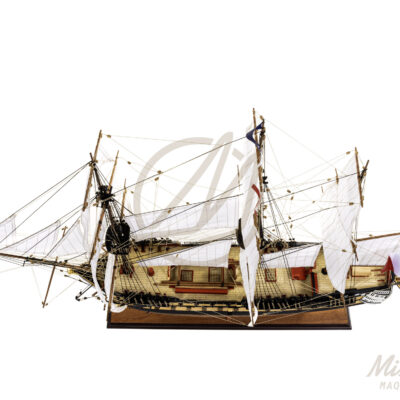 Maquette du Bucentaure - Vaisseau-Amiral Français au cours de la Bataille de Trafalgar 1805 - Maquette en bois Montée, Prête à Exposer - Qualité Musée