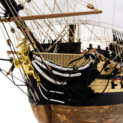 Maquette du Bucentaure - Vaisseau-Amiral Français au cours de la Bataille de Trafalgar 1805 - Maquette en bois Montée, Prête à Exposer - Qualité Musée