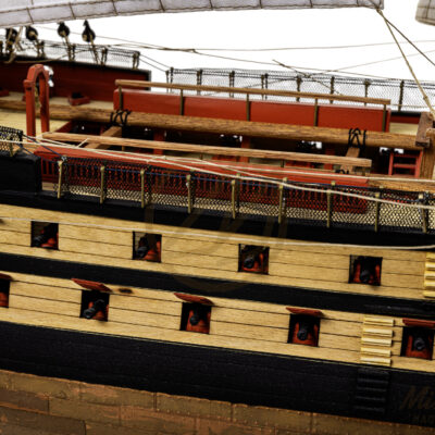 Maquette du Bucentaure - Vaisseau-Amiral Français au cours de la Bataille de Trafalgar 1805 - Maquette en bois Montée, Prête à Exposer - Qualité Musée