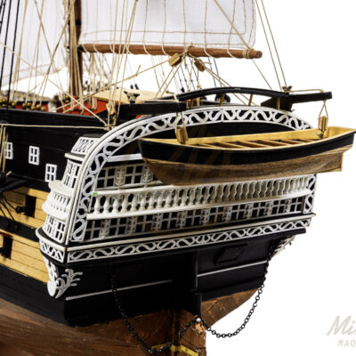 Maquette du Bucentaure - Vaisseau-Amiral Français au cours de la Bataille de Trafalgar 1805 - Maquette en bois Montée, Prête à Exposer - Qualité Musée