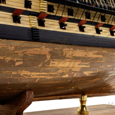 Maquette du Bucentaure - Vaisseau-Amiral Français au cours de la Bataille de Trafalgar 1805 - Maquette en bois Montée, Prête à Exposer - Qualité Musée