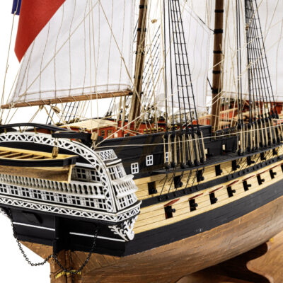 Maquette du Bucentaure - Vaisseau-Amiral Français au cours de la Bataille de Trafalgar 1805 - Maquette en bois Montée, Prête à Exposer - Qualité Musée