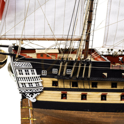 Maquette du Bucentaure - Vaisseau-Amiral Français au cours de la Bataille de Trafalgar 1805 - Maquette en bois Montée, Prête à Exposer - Qualité Musée