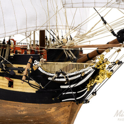 Maquette du Bucentaure - Vaisseau-Amiral Français au cours de la Bataille de Trafalgar 1805 - Maquette en bois Montée, Prête à Exposer - Qualité Musée