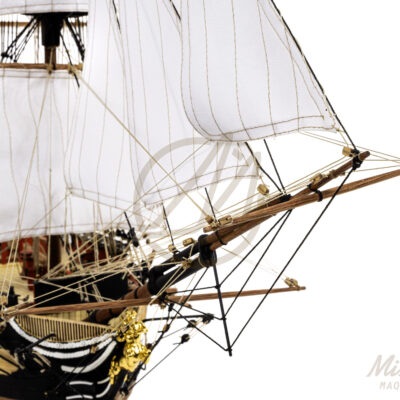 Maquette du Bucentaure - Vaisseau-Amiral Français au cours de la Bataille de Trafalgar 1805 - Maquette en bois Montée, Prête à Exposer - Qualité Musée