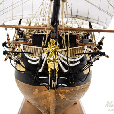 Maquette du Bucentaure - Vaisseau-Amiral Français au cours de la Bataille de Trafalgar 1805 - Maquette en bois Montée, Prête à Exposer - Qualité Musée