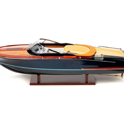 Maquette Aquariva Bleu de Riva 70cm · Bateau Déjà Monté Haut de Gamme en Bois · Mistral Maquettes · Inspiré de l'Aquariva de Riva.
