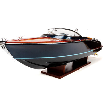 Maquette Aquariva Bleu de Riva 70cm · Bateau Déjà Monté Haut de Gamme en Bois · Mistral Maquettes · Inspiré de l'Aquariva de Riva.