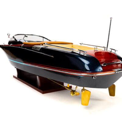 Maquette Aquariva Bleu de Riva 70cm · Bateau Déjà Monté Haut de Gamme en Bois · Mistral Maquettes · Inspiré de l'Aquariva de Riva.