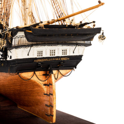 Maquette de La Belle Poule · Frégate de 60 Canons · Maquette d'Antiquité entièrement restaurée. - Mistral Maquettes