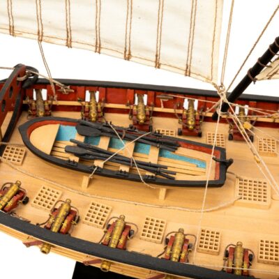 Maquette de Bateau du Chebec L'Indiscret - Déjà Montée - Maquette en Bois - Mistral Maquettes