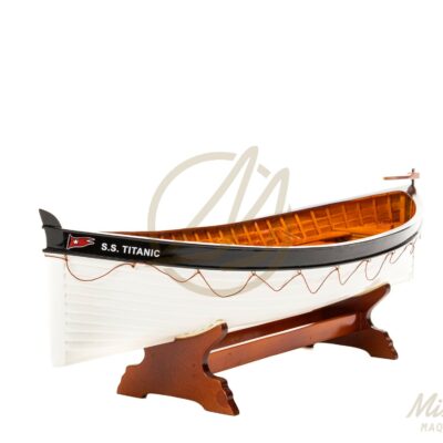 Maquette de Canot du Titanic - Déjà Montée - Maquette en Bois de Canot de Sauvetage du Titanic