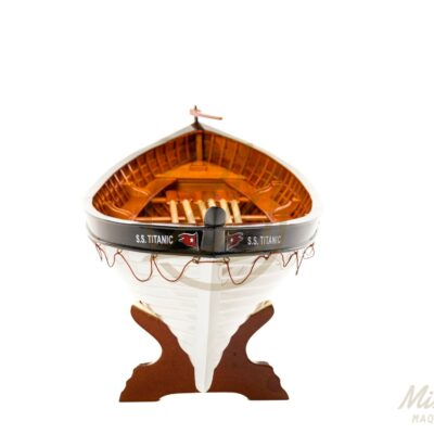 Maquette de Canot du Titanic - Déjà Montée - Maquette en Bois de Canot de Sauvetage du Titanic