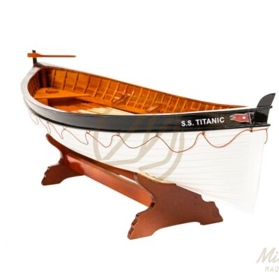 Maquette de Canot du Titanic - Déjà Montée - Maquette en Bois de Canot de Sauvetage du Titanic