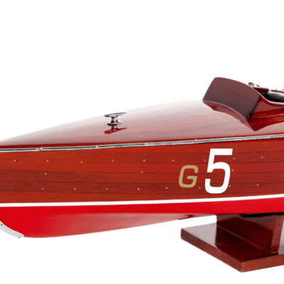 Maquette d'exposition entièrement montée - Mistral Maquettes - Babybootlagger G5 - 70 cm - Vue avant babord