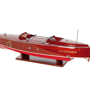 Maquette d'exposition entièrement montée - Mistral Maquettes - Babybootlagger G5 - 70 cm - Vue latérale babord