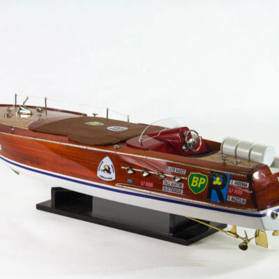 Maquette d'exposition entièrement montée – Mistral Maquettes - Montecarlo - 68 cm - Vue latérale babord arrière