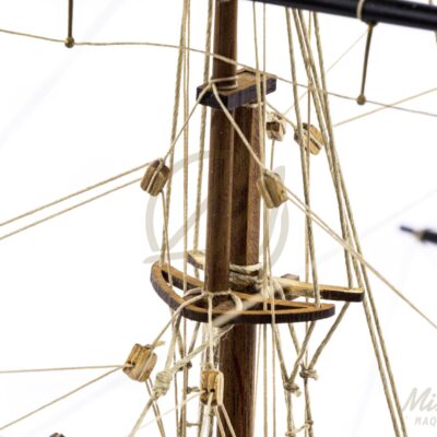 Maquette de La Confiance, Série Limitée de qualité Musée, détail du gréement.