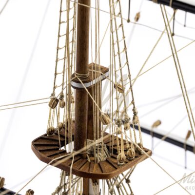 Maquette de La Confiance, Série Limitée de qualité Musée, détail du gréement.