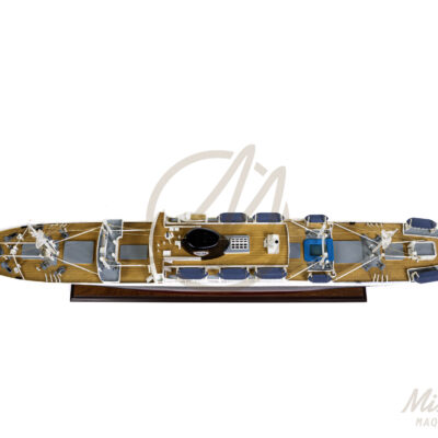 Maquette du Ferdinand de Lesseps - Paquebot en Bois - Prêt à Exposer - Série Limitée - Vue de haut