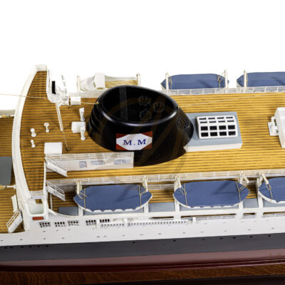 Maquette du Ferdinand de Lesseps - Paquebot en Bois - Prêt à Exposer - Série Limitée - Détail du Pont