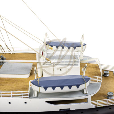 Maquette du Ferdinand de Lesseps - Paquebot en Bois - Prêt à Exposer - Série Limitée - Détail du Pont