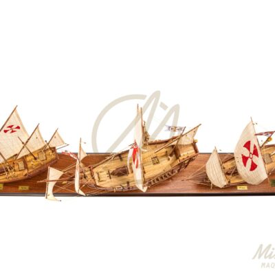 Maquette de la Santa Maria - Pinta - Nina de Christophe Colomb - Maquette de Bateau ancien en Bois - Haut de Gamme - Montée - Mistral Maquettes