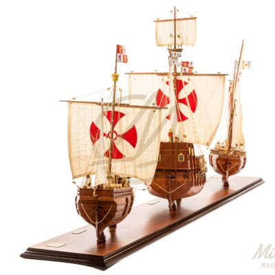 Maquette de la Santa Maria - Pinta - Nina de Christophe Colomb - Maquette de Bateau ancien en Bois - Haut de Gamme - Montée - Mistral Maquettes