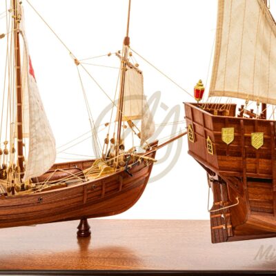 Maquette de la Santa Maria - Pinta - Nina de Christophe Colomb - Maquette de Bateau ancien en Bois - Haut de Gamme - Montée - Mistral Maquettes