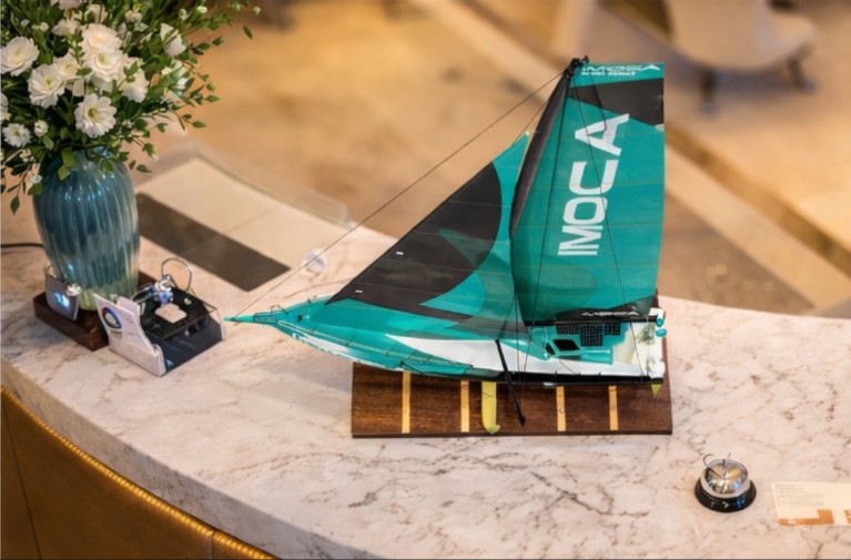 Maquette de l'IMOCA - vue de haut - hôtel de reception