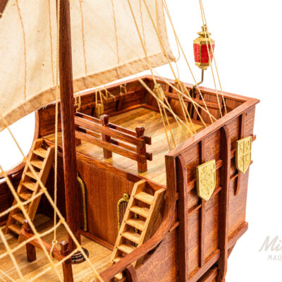 Maquette de la Santa Maria de Christophe Colomb - Maquette de Bateau ancien en Bois - Haut de Gamme - Montée - Mistral Maquettes