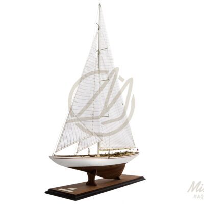 Maquette de collection Rainbow 70 cm Qualité Musée – Mistral Maquettes, yacht America’s Cup 1934