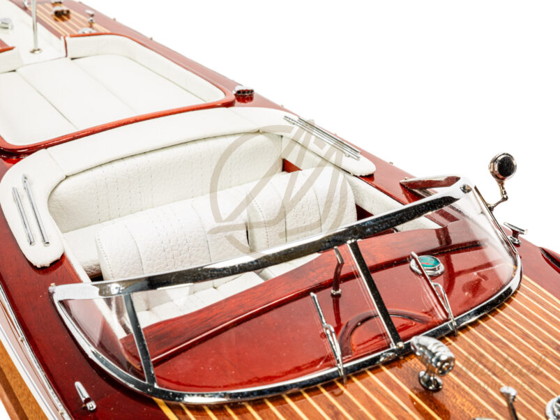 Canot En Bois Runabout Liuzzi Star – 47 Cm – Piles + Coffret – 1956