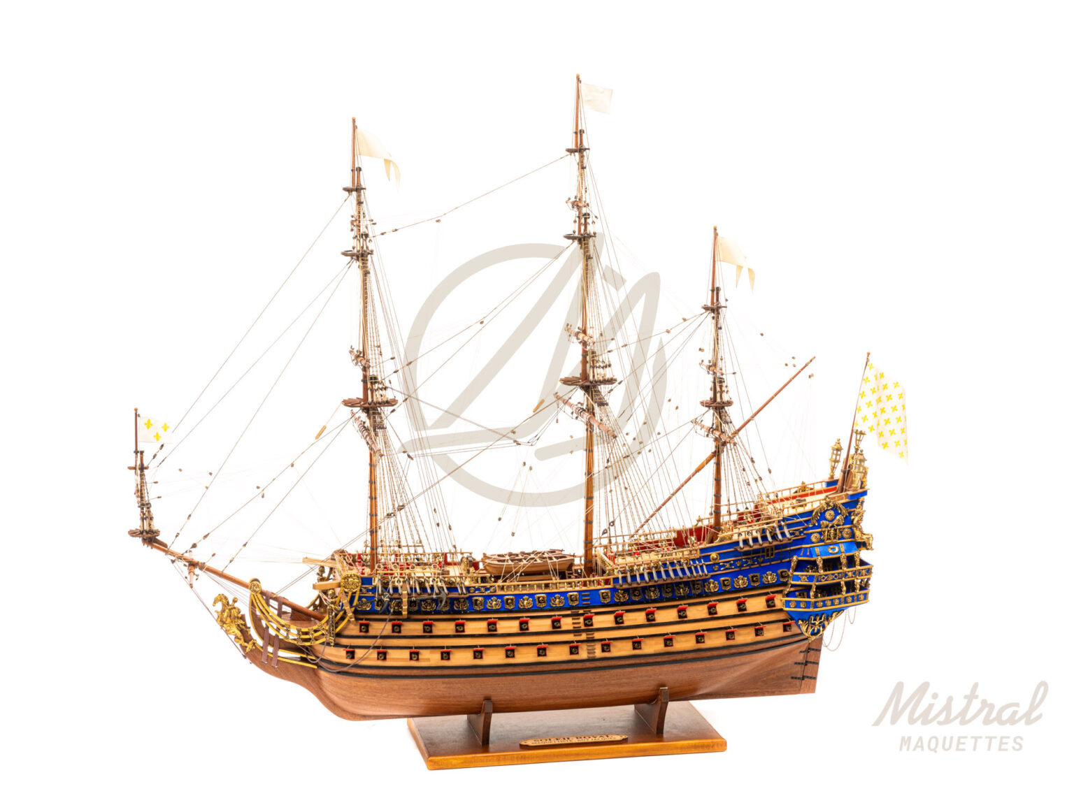 Maquette du Soleil Royal · Exemplaire Unique Décoratif - Maquette de Bateau en Bois déjà Montée.