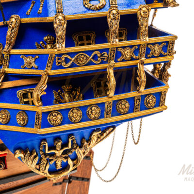 Maquette du Soleil Royal · Exemplaire Unique Décoratif - Maquette de Bateau en Bois déjà Montée.