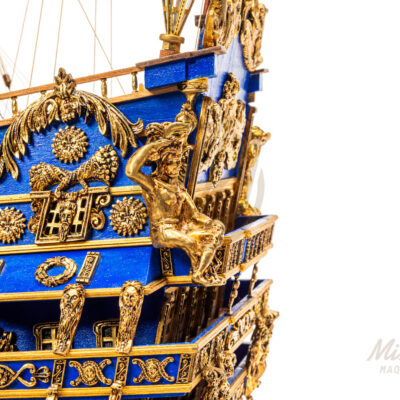 Maquette du Soleil Royal · Exemplaire Unique Décoratif - Maquette de Bateau en Bois déjà Montée.